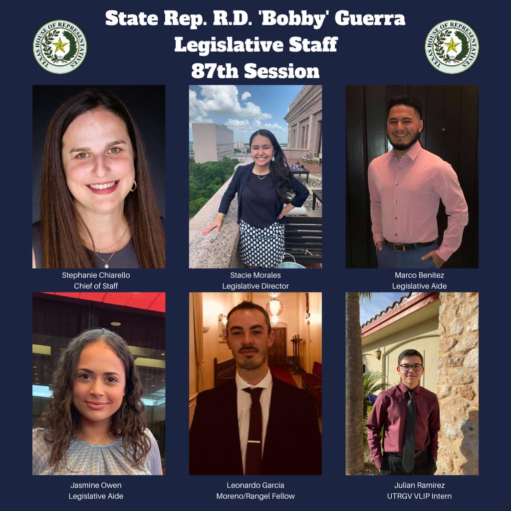 Rep. R.D. “Bobby” Guerra’s legislative staff members Who they are, and