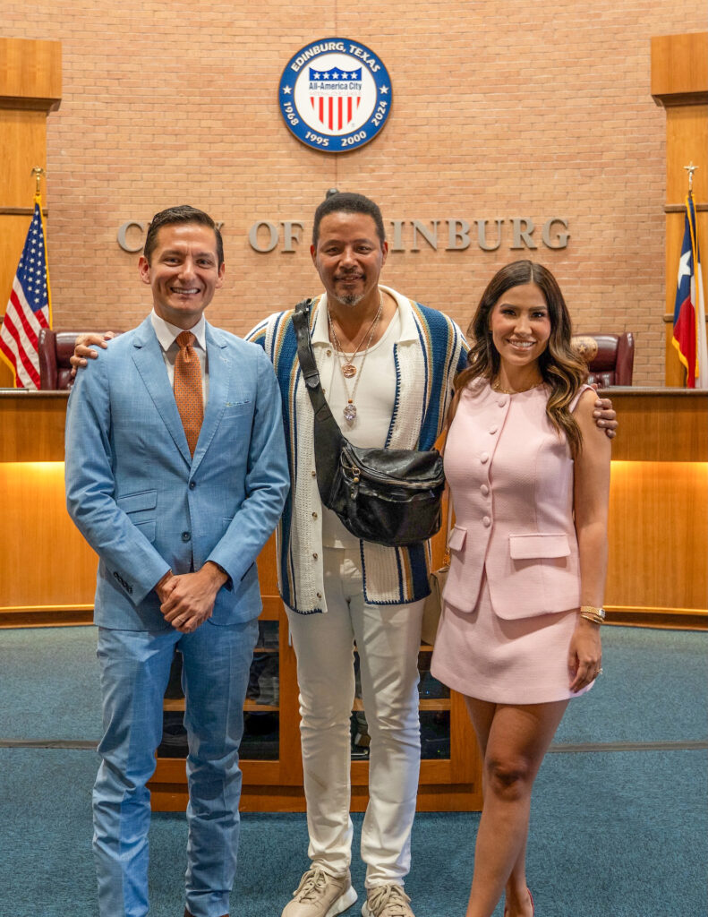 Terrence Howard, an Academy Award-nominated actor, recording artist, and entrepreneur, honored with city proclamation for his surprise visit to Edinburg, reports Mayor Omar Ochoa - Terrence Howard - Titans of the Texas Legislature